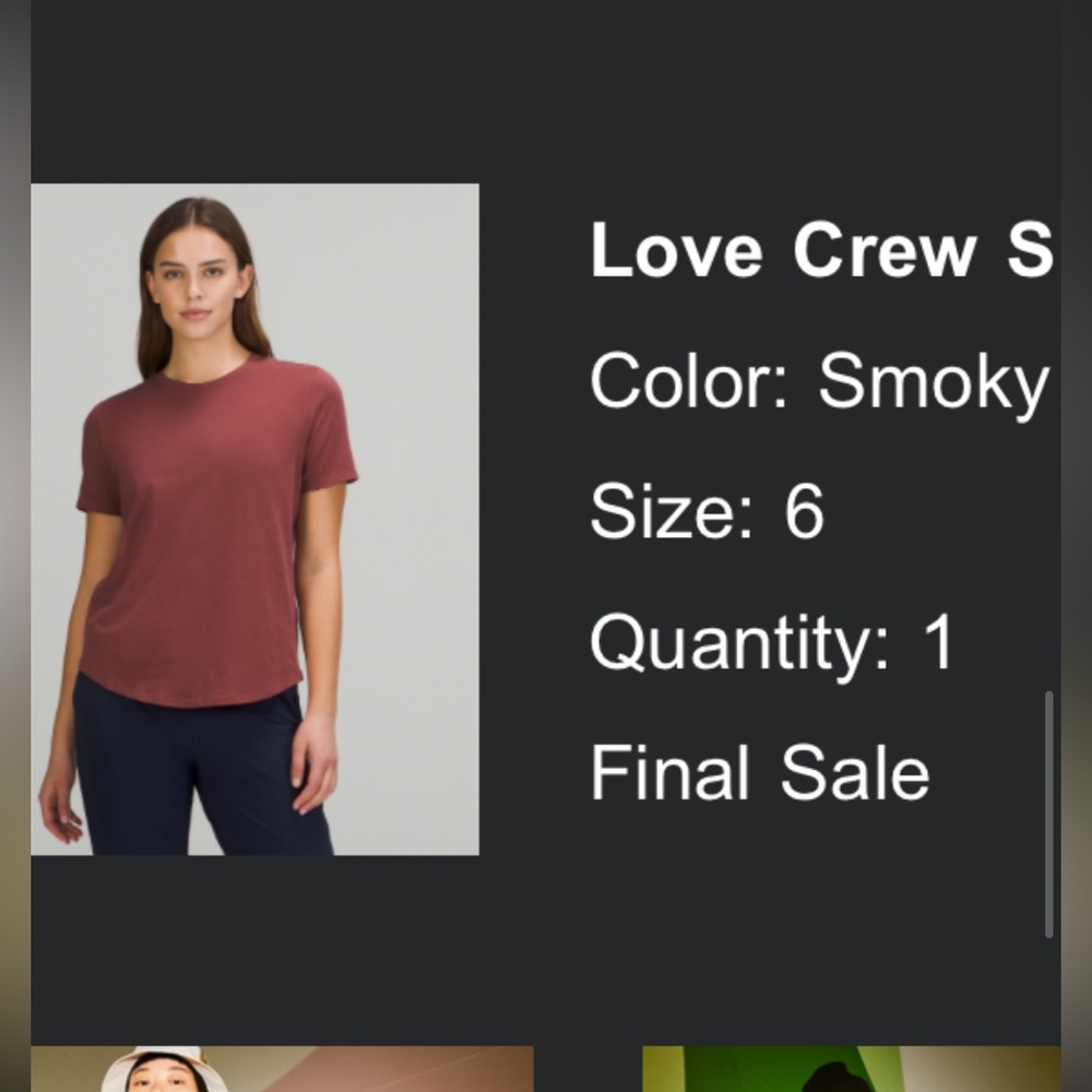 lululemon athletica Smoky Red Crew Neck T-Shirt